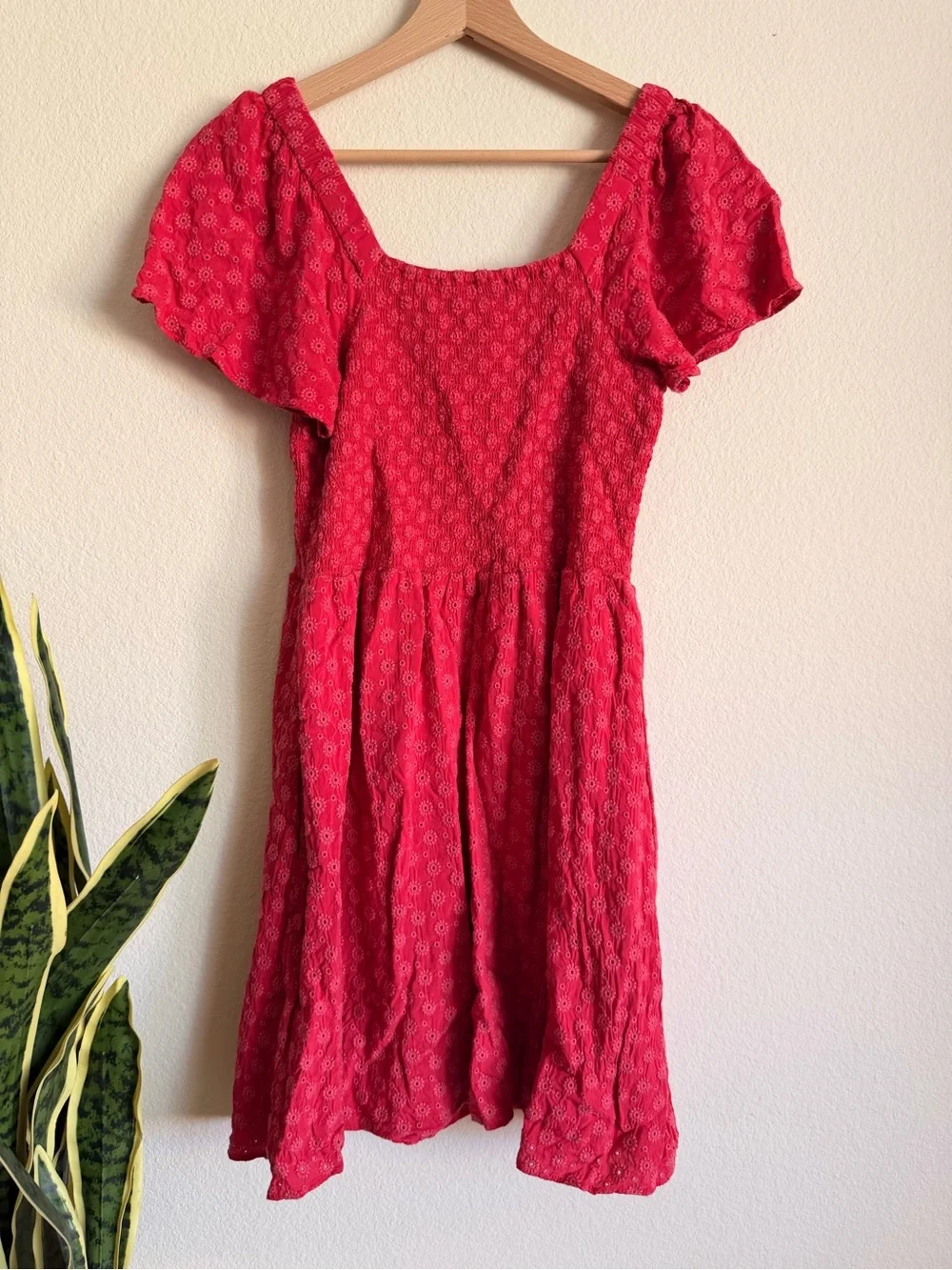 SOLD - Madewell Eyelet Lucie Smocked Mini Dress - Picture 6 of 6
